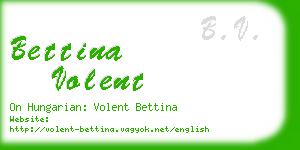 bettina volent business card